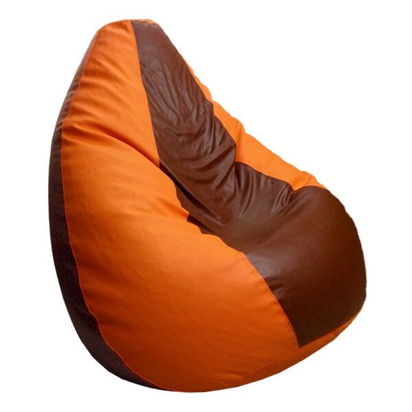 Coaster SHINE 2XL Tear Drop Bean Bag Cover (without Beans) (Orange, Brown) - Image 2