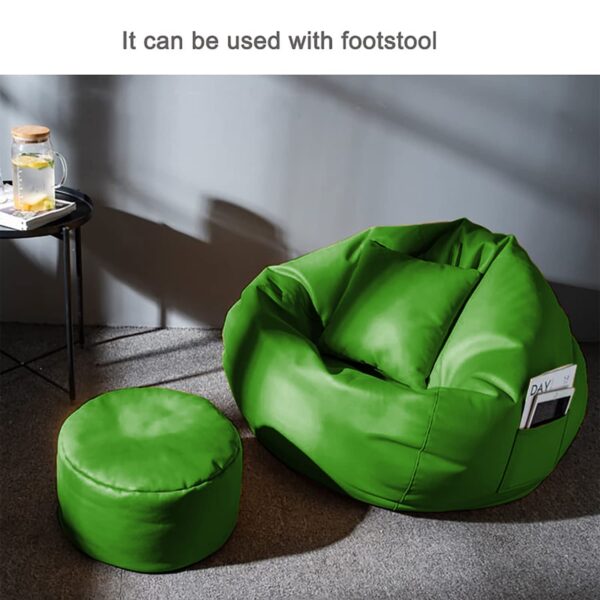Coaster Shine 4XL Bean Bag Cover with Footrest & Cushion Without Beans Filling Pack of-3 Pcs(Green)