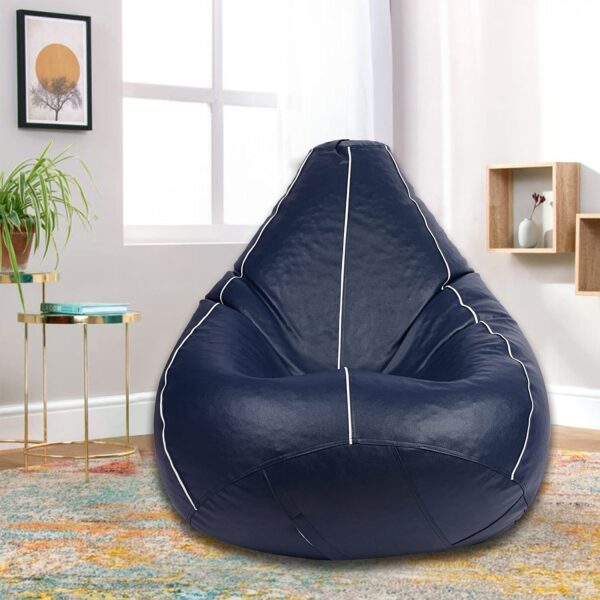 Coaster SHINE 2XL Teardrop Navy With White Piping Bean Bag Cover (Without Beans)