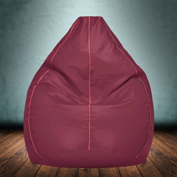 Coaster SHINE 2XL Teardrop Maroon With Pink Piping Bean Bag Cover (Without Beans)