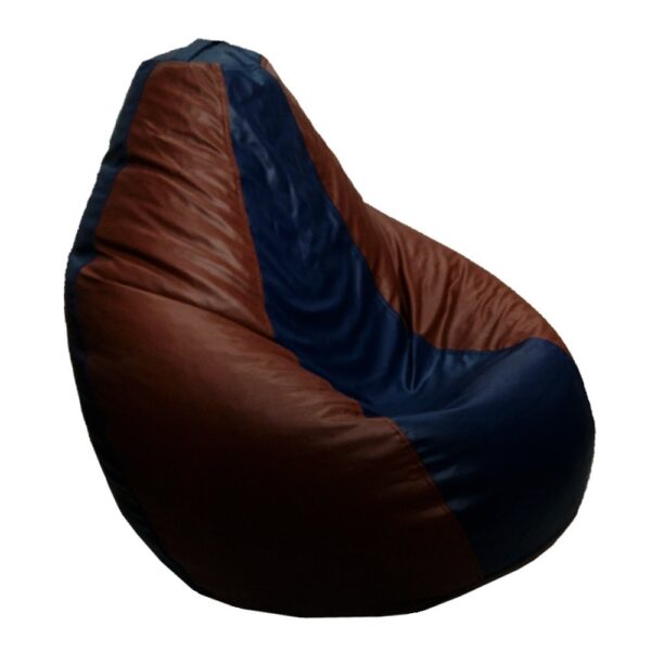 Coaster SHINE 2XL Tear Drop Bean Bag Cover (Without Beans) (Brown, Navy) - Image 2