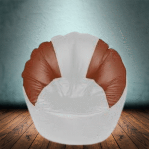Coaster SHINE Jumbo Sofa Mudhha Bean Bag Cover Without Beans (White & Tan)