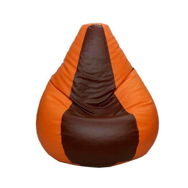 Coaster SHINE 2XL Tear Drop Bean Bag Cover (without Beans) (Orange, Brown) - Image 3