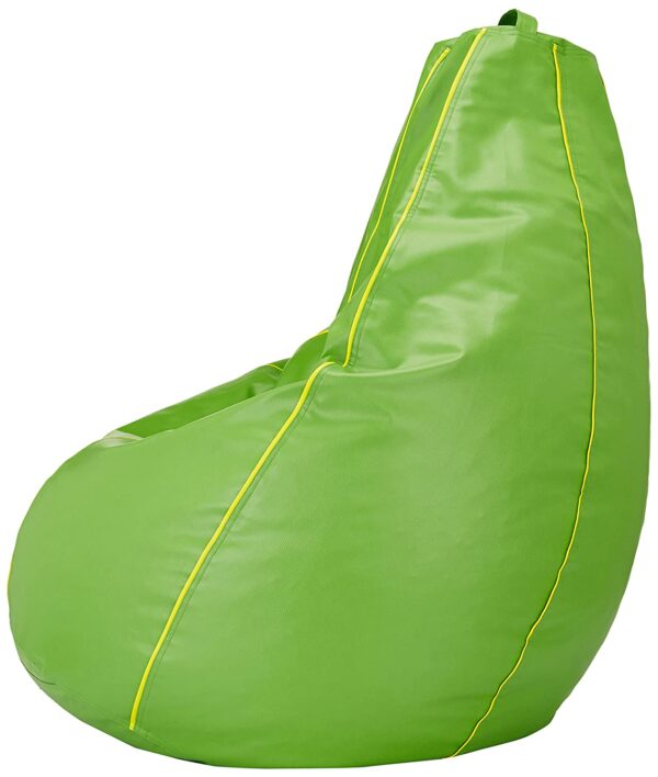 Coaster SHINE 2XL Teardrop Green With Yellow Piping Bean Bag Cover (Without Beans) - Image 2