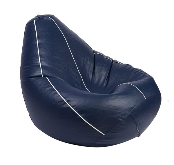 Coaster SHINE 2XL Teardrop Navy With White Piping Bean Bag Cover (Without Beans) - Image 2