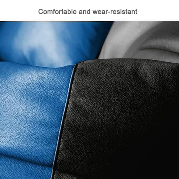 Coaster Shine 4XL Bean Bag Cover with Footrest & Cushion Without Beans Filling Pack of-3 Pcs(Black & Blue) - Image 3