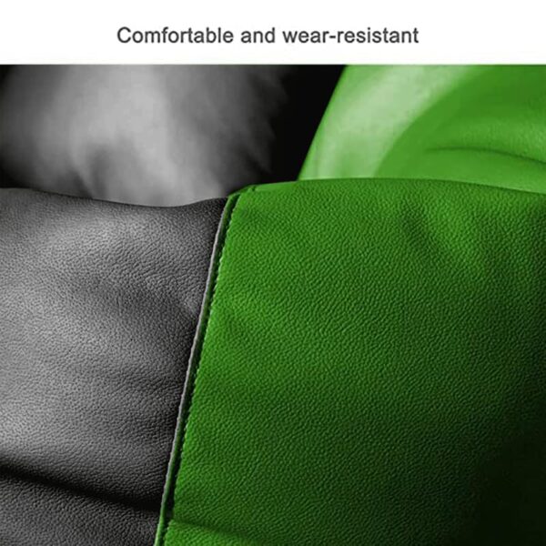 Coaster Shine 4XL Bean Bag Cover with Footrest & Cushion Without Beans Filling Pack of-3 Pcs(Black & Green) - Image 3