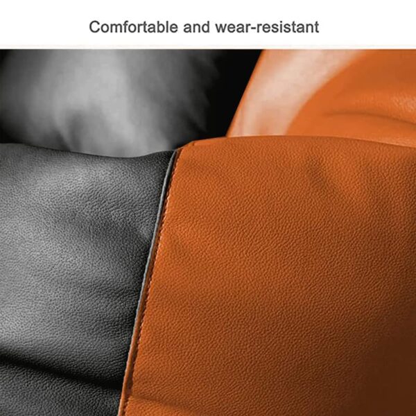 Coaster Shine 4XL Bean Bag Cover with Footrest & Cushion Without Beans Filling Pack of-3 Pcs(Black & Orange) - Image 3