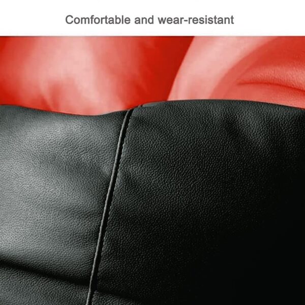 Coaster Shine 4XL Bean Bag Cover with Footrest & Cushion Without Beans Filling Pack of-3 Pcs(Black & Red) - Image 3