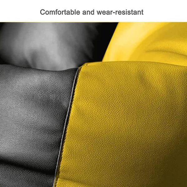 Coaster Shine 3XL Bean Bag Cover with Footrest & Cushion Without Beans Filling Pack of-3 Pcs(Black & Yellow) - Image 3
