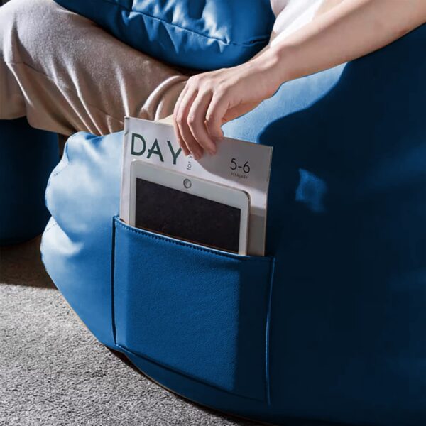 Coaster Shine 4XL Bean Bag Cover with Footrest & Cushion Without Beans Filling Pack of-3 Pcs(Blue) - Image 3