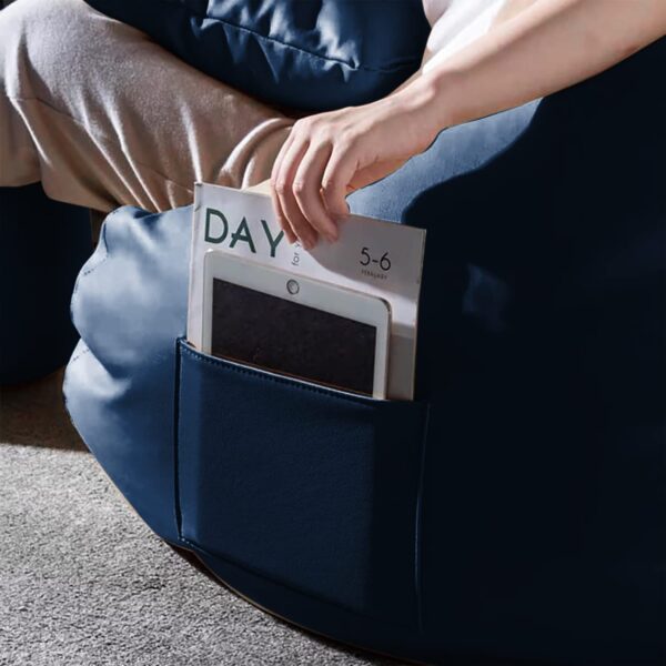 Coaster Shine 4XL Bean Bag Cover with Footrest & Cushion Without Beans Filling Pack of-3 Pcs(Navy) - Image 4