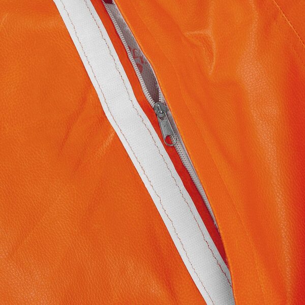 Coaster SHINE 2XL Teardrop Orange With Brown Piping Bean Bag Cover (Without Beans) - Image 4
