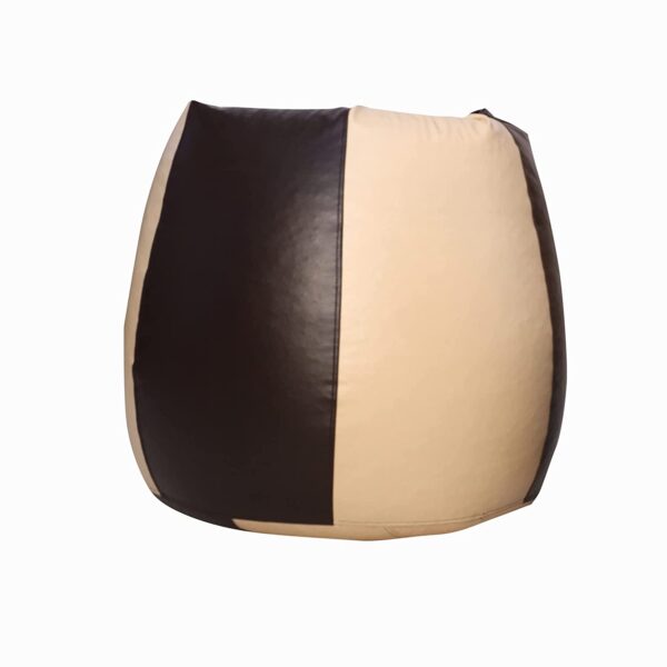 Coaster SHINE 2XL Tear Drop Bean Bag Cover (Without Beans) (Brown, Cream) - Image 4