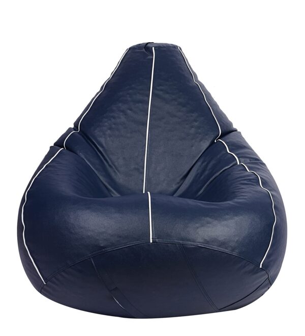 Coaster SHINE 2XL Teardrop Navy With White Piping Bean Bag Cover (Without Beans) - Image 4