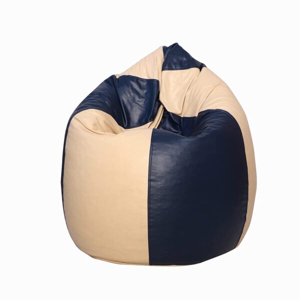 Coaster SHINE 2XL Tear Drop Bean Bag Cover (Without Beans) (Navy, Cream) - Image 4