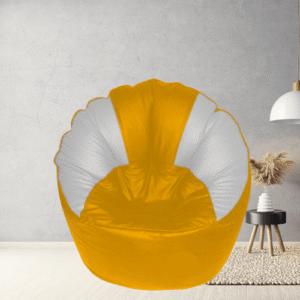 Coaster SHINE Jumbo Sofa Mudhha Bean Bag Cover Without Beans (Yellow & White)