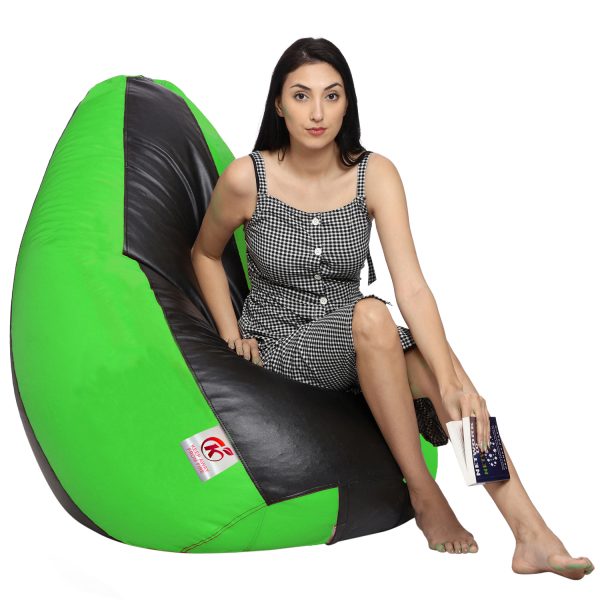 Green Black Bean Bag Filled - Image 3