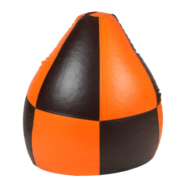 Coaster SHINE XXL Orange & Brown Tear Drop Bean Bag Cover (Without Beans) - Image 4