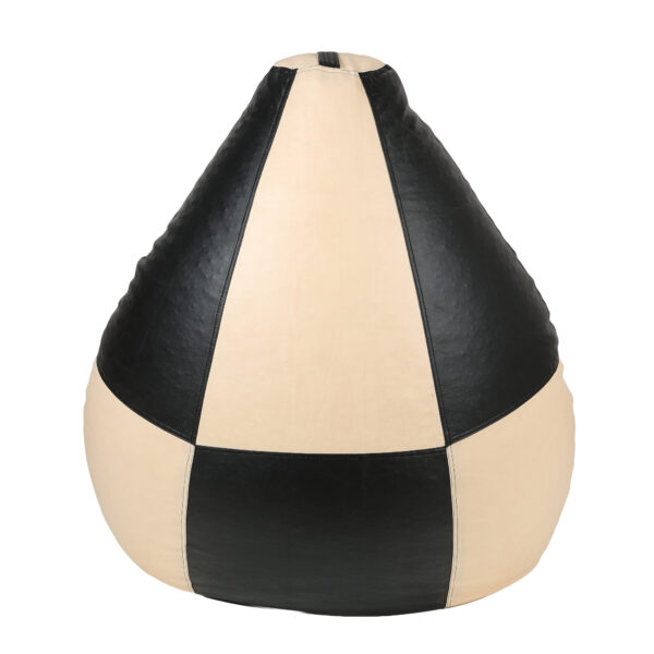 Coaster SHINE XL Black & Cream Tear Drop Bean Bag Cover (Without Beans) - Image 5