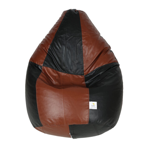 Coaster SHINE XL Black & Tan Tear Drop Bean Bag Cover (Without Beans) - Image 2