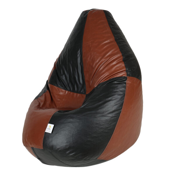 Coaster SHINE XL Black & Tan Tear Drop Bean Bag Cover (Without Beans) - Image 3