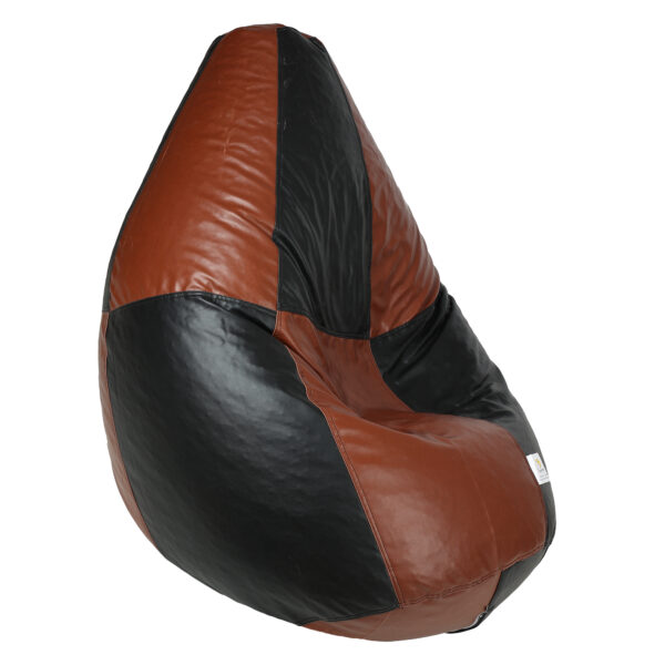 Coaster SHINE XL Black & Tan Tear Drop Bean Bag Cover (Without Beans) - Image 4