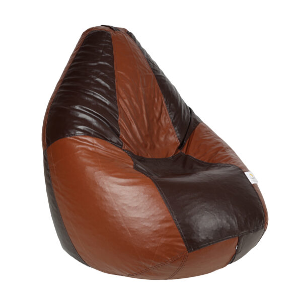 Coaster SHINE XXL Brown & Tan Tear Drop Bean Bag Cover (Without Beans) - Image 3