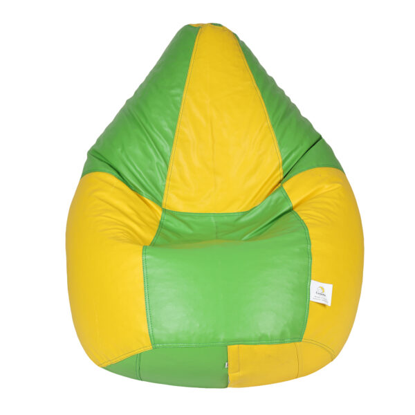 Coaster SHINE XL Yellow & Green Tear Drop Bean Bag Cover (Without Beans) - Image 2
