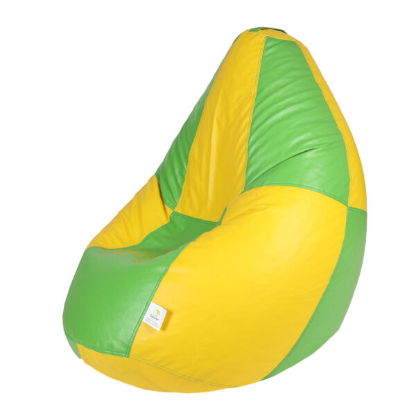 Coaster SHINE XL Yellow & Green Tear Drop Bean Bag Cover (Without Beans) - Image 3