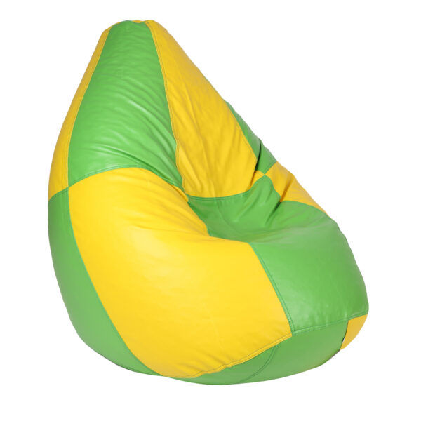 Coaster SHINE XL Yellow & Green Tear Drop Bean Bag Cover (Without Beans) - Image 4