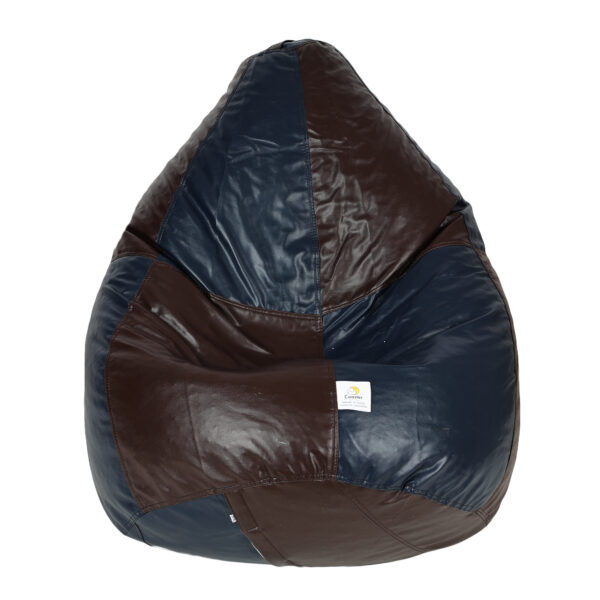 Coaster SHINE XXL Brown & Navy Tear Drop Bean Bag Cover (Without Beans) - Image 2