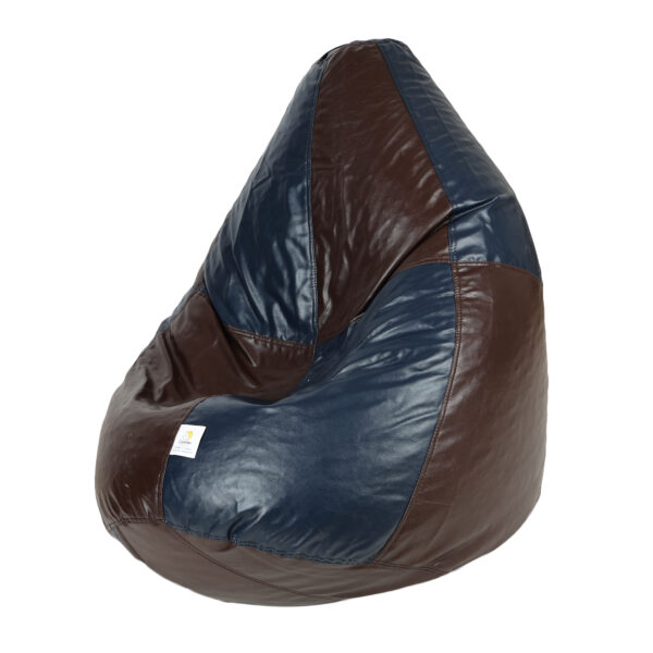 Coaster SHINE XXL Brown & Navy Tear Drop Bean Bag Cover (Without Beans) - Image 3