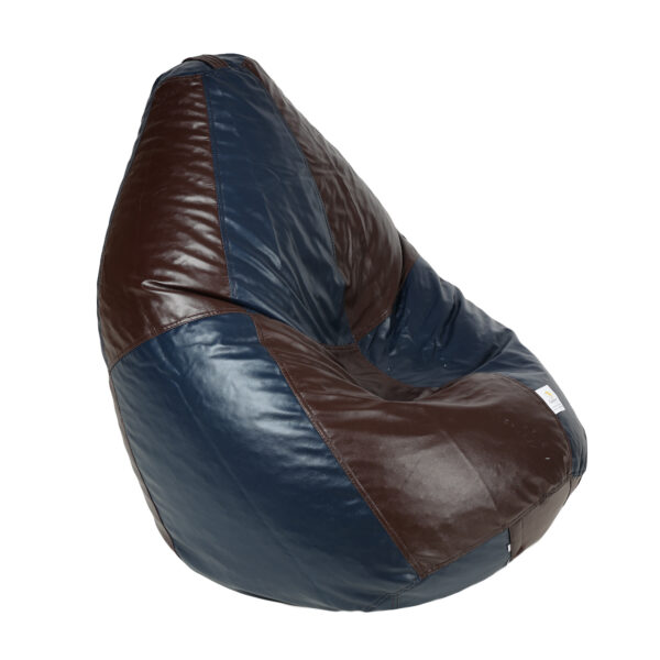 Coaster SHINE XXL Brown & Navy Tear Drop Bean Bag Cover (Without Beans) - Image 4
