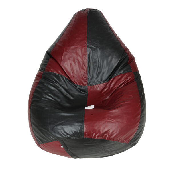 Coaster SHINE XXXL Black & Maroon Tear Drop Bean Bag Cover (Without Beans) - Image 2