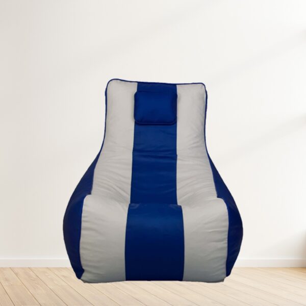 Coaster SHINE Jumbo Lounger Bean Bag Cover (Without Beans) (Blue & White)