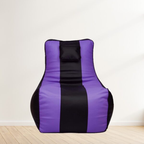 Coaster SHINE Jumbo Lounger Bean Bag Cover (Without Beans) (Black & Purple)