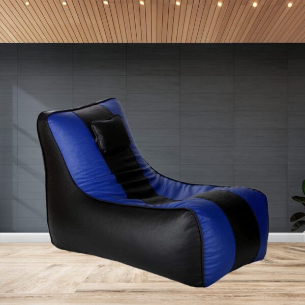 Coaster SHINE Jumbo Lounger Bean Bag Cover (Without Beans) (Black & Blue)