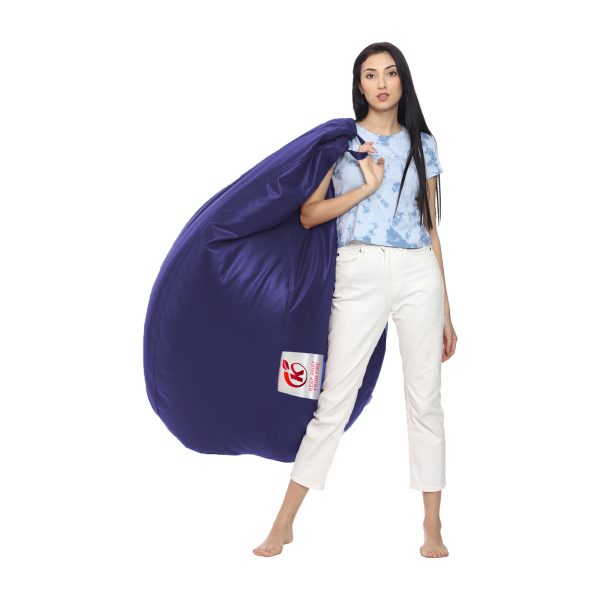 Coaster SHINE XL Tear Drop Bean Bag Cover (without Beans) (Navy Blue) - Image 4