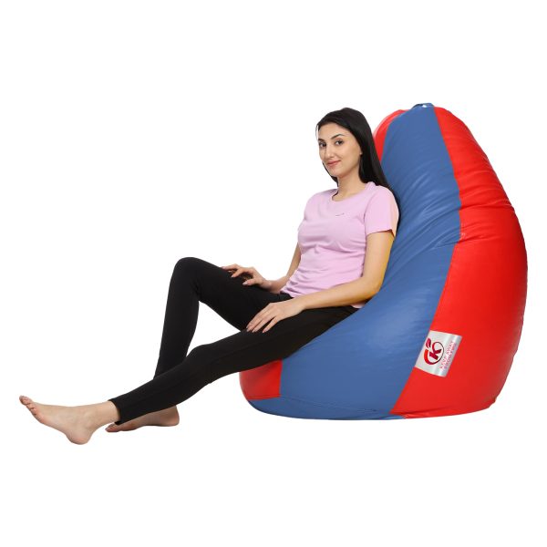 Coaster SHINE 2XL Tear Drop Bean Bag Cover (Without Beans) (Blue, Red) - Image 2