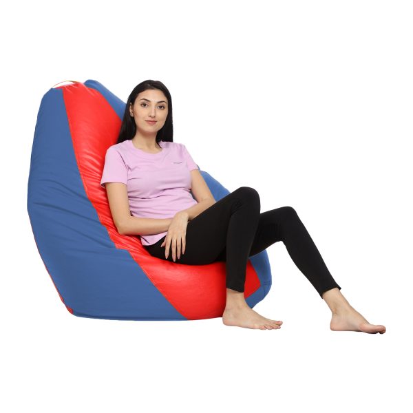 Coaster SHINE 2XL Tear Drop Bean Bag Cover (Without Beans) (Blue, Red) - Image 3