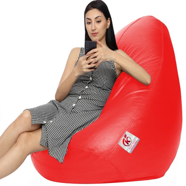 Full Size Red Bean Bag filled - Image 3