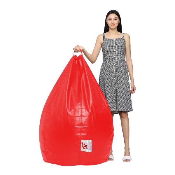 Full Size Red Bean Bag filled - Image 2