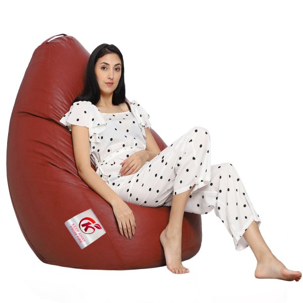 Coaster SHINE XL Tear Drop Bean Bag Cover (Without Beans) (Tan) - Image 2