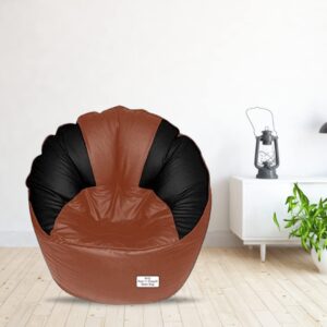 Coaster SHINE Jumbo Sofa Mudhha Bean Bag Cover Without Beans (Tan & Black)