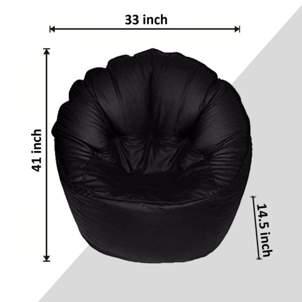 Coaster SHINE Jumbo Sofa Mudhha Bean Bag Cover Without Beans (Black) - Image 2