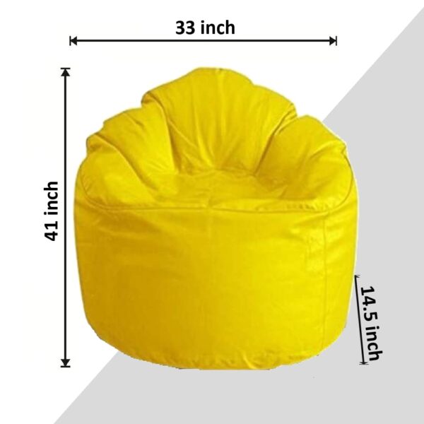 Coaster SHINE Jumbo Sofa Mudhha Bean Bag Cover Without Beans (Yellow) - Image 2