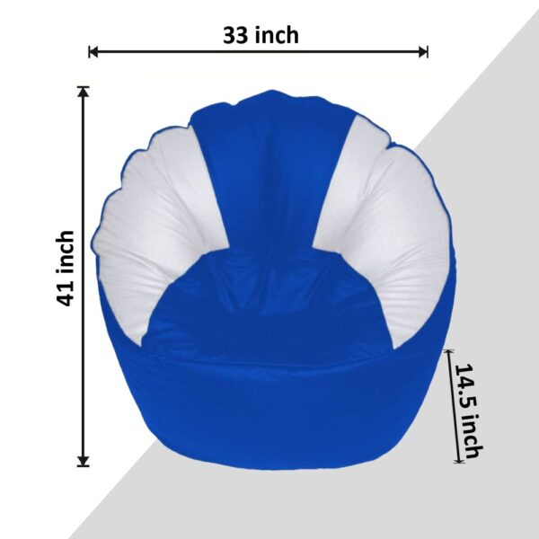 Coaster SHINE Jumbo Sofa Mudhha Bean Bag Cover Without Beans (Blue & White) - Image 2