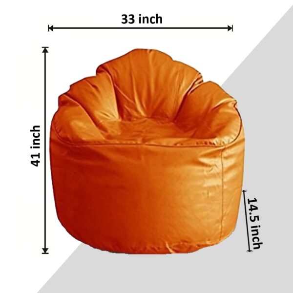 Coaster SHINE Jumbo Sofa Mudhha Bean Bag Cover Without Beans (Orange) - Image 2