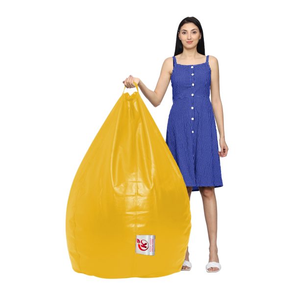 Coaster SHINE XL Tear Drop Bean Bag Cover (Without Beans) (Yellow) - Image 4